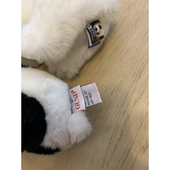 2- World Wildlife Fund 8" Polar Bear & Panda Bear GUND Plush Stuffed Animals 2 - Picture 11 of 16